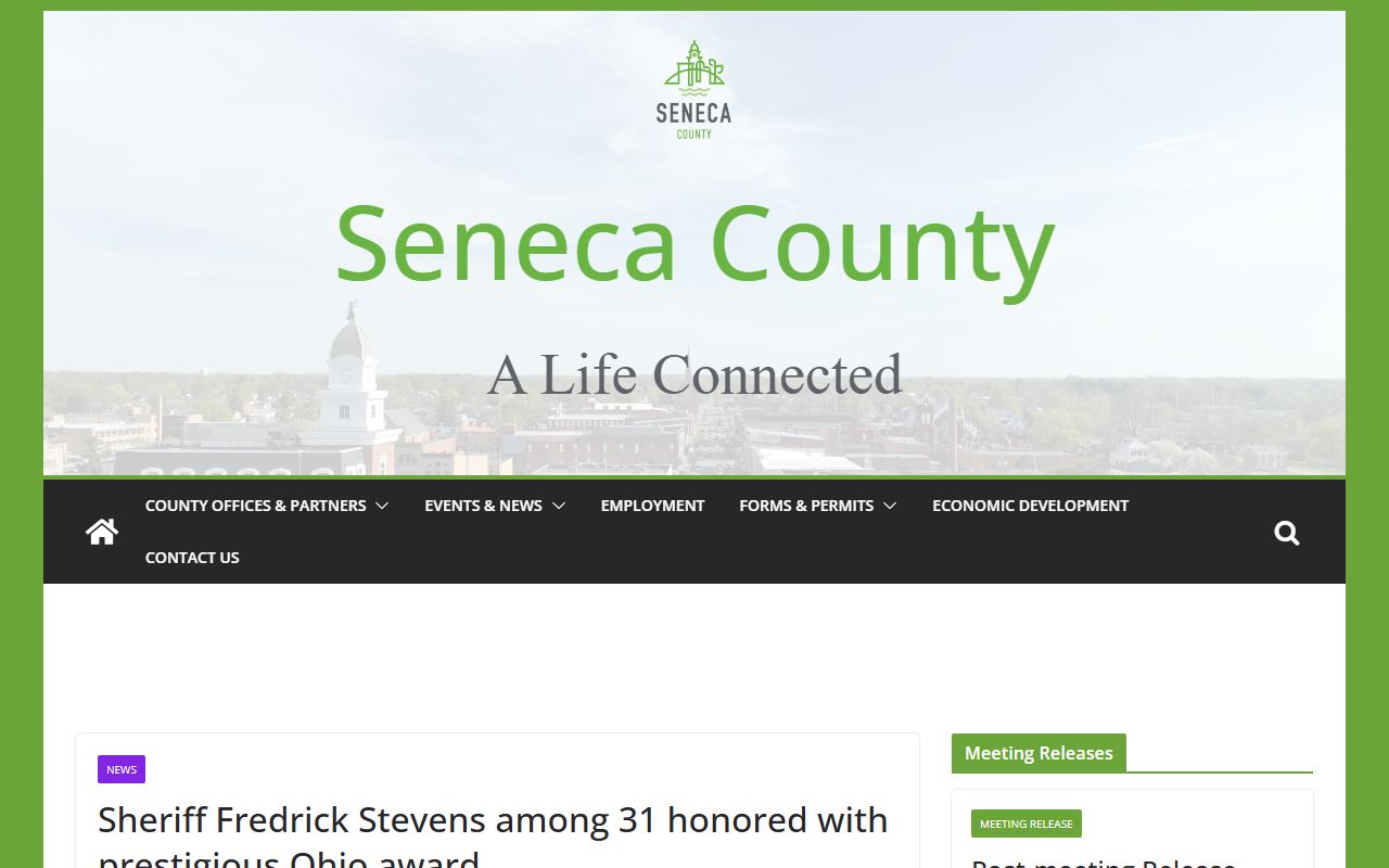 Seneca County Sheriff's Office website for police blotter records