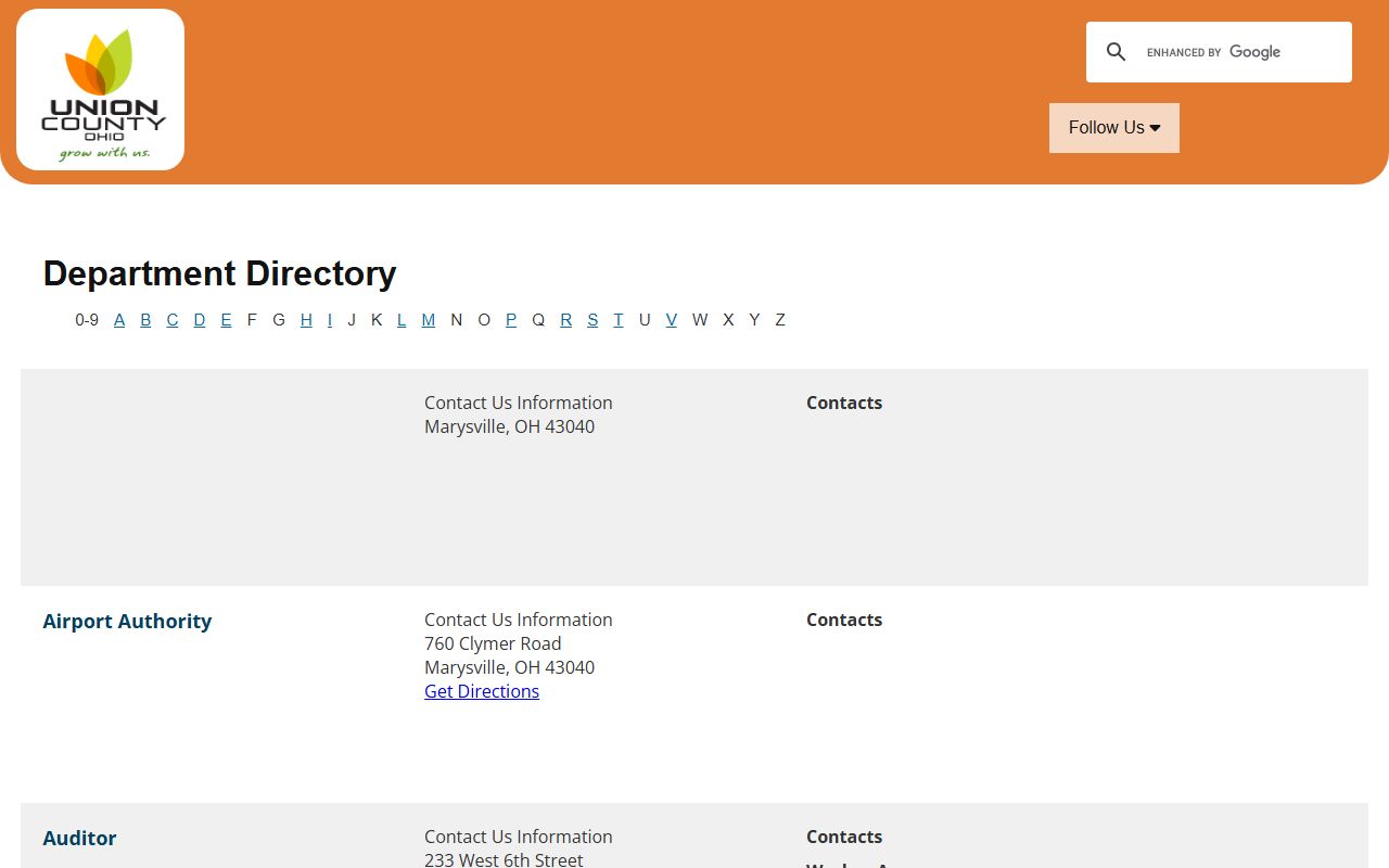 Union County Clerk of Courts page for Union County police blotter records
