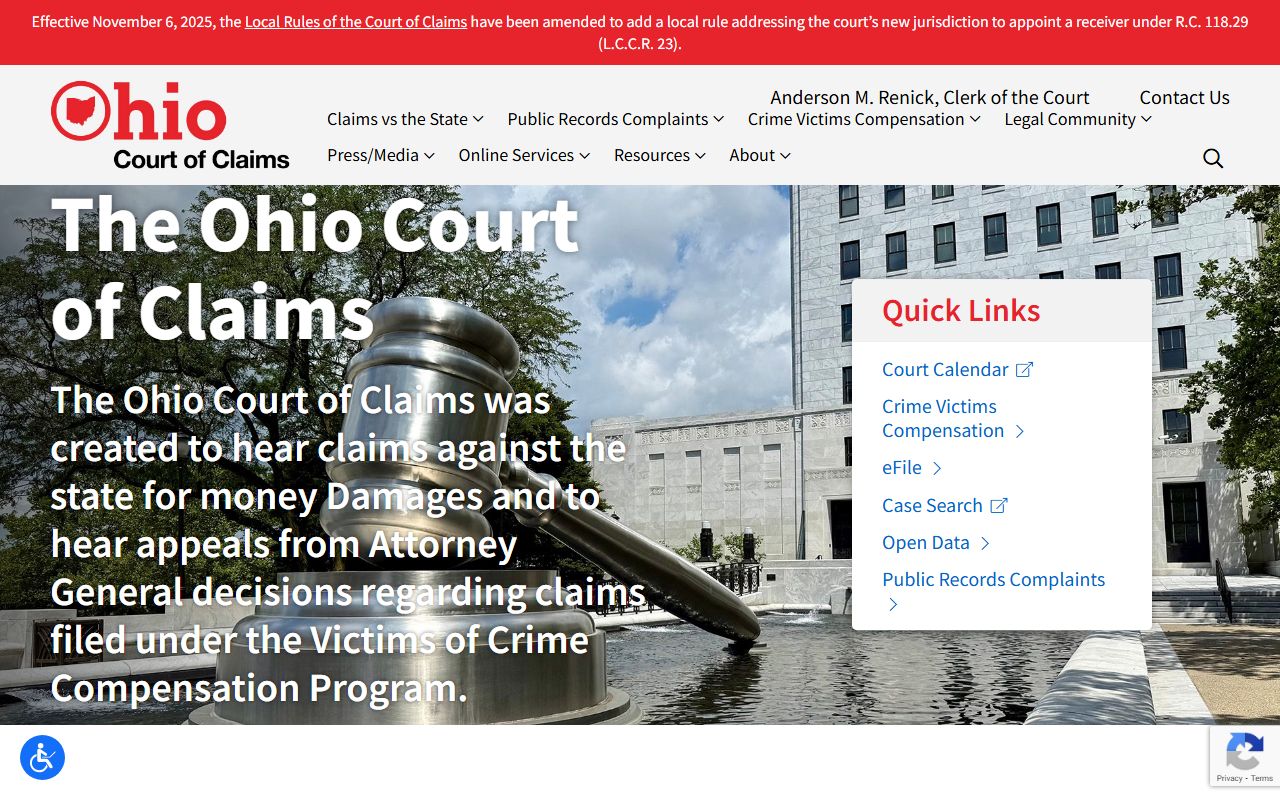 Ohio Court of Claims for police blotter records complaints